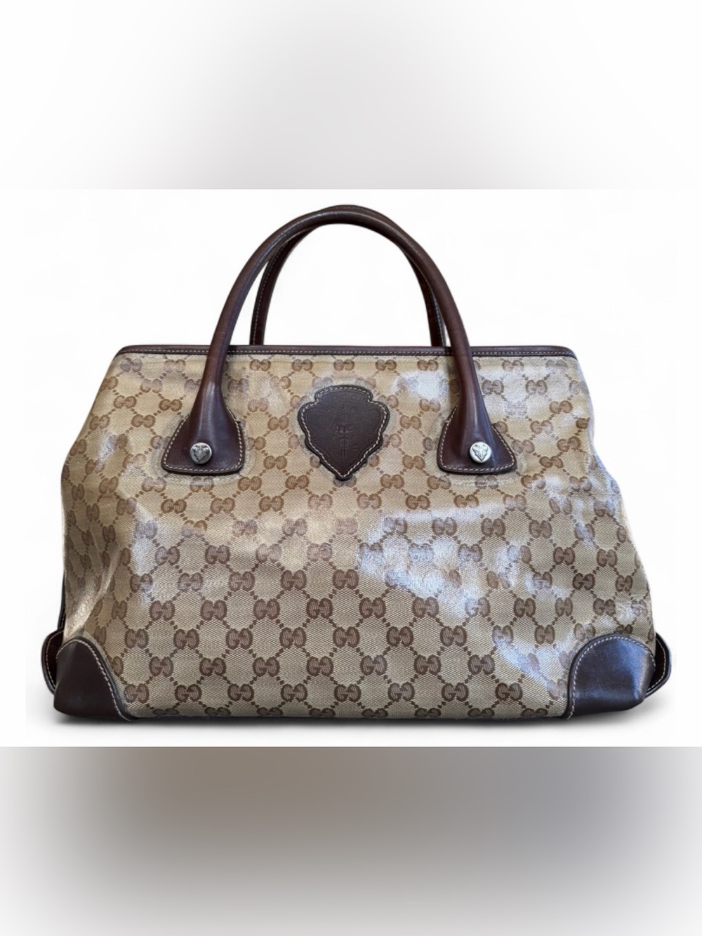 Gucci GG Crystal Coated Hysteria Crest Monogram Tote Bag. Comes with COA - Picture 16 of 17